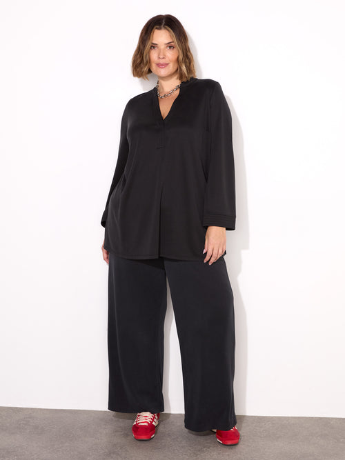 Black Cupro Jersey Trouser