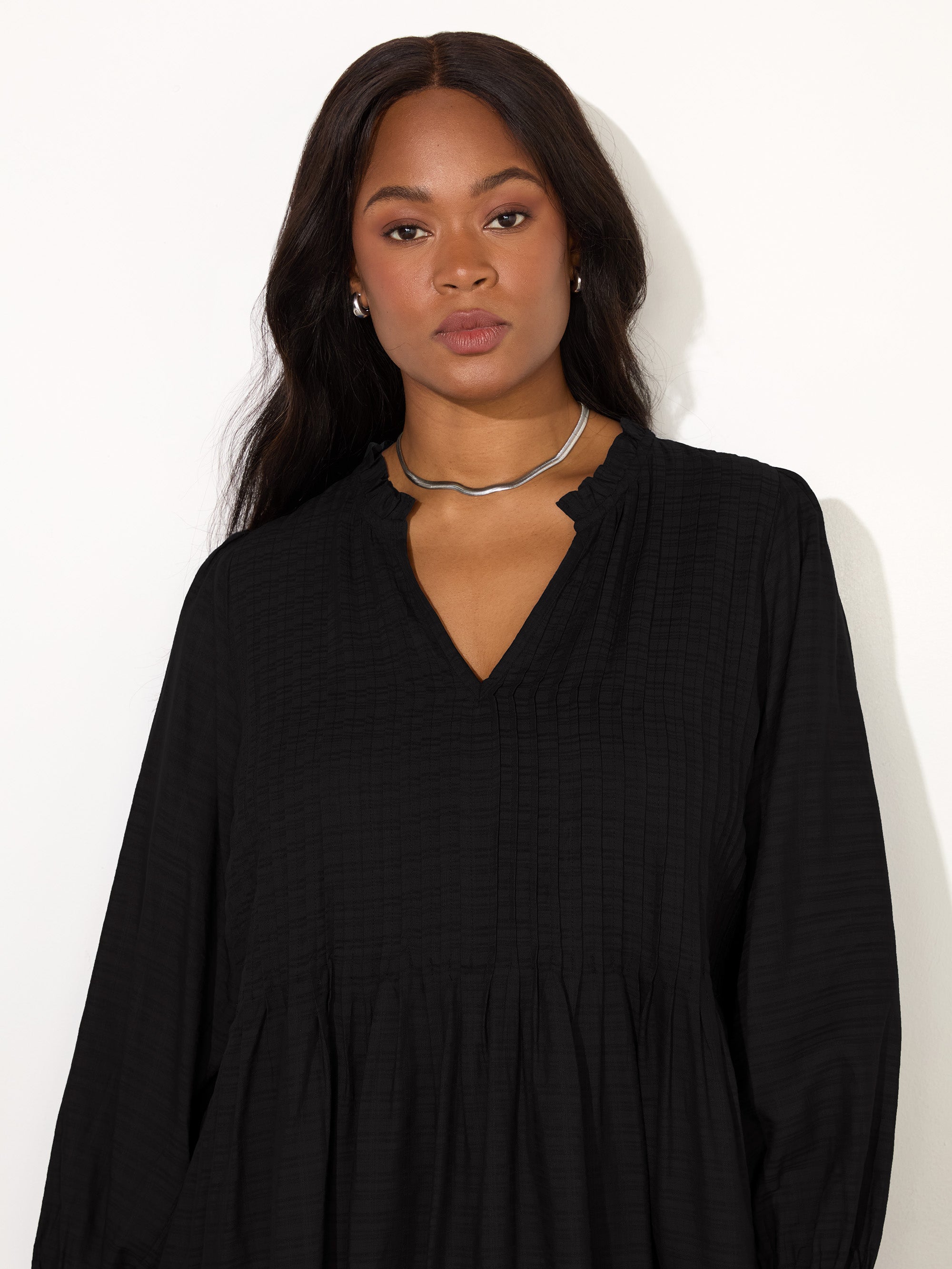 Black Pintuck Tunic