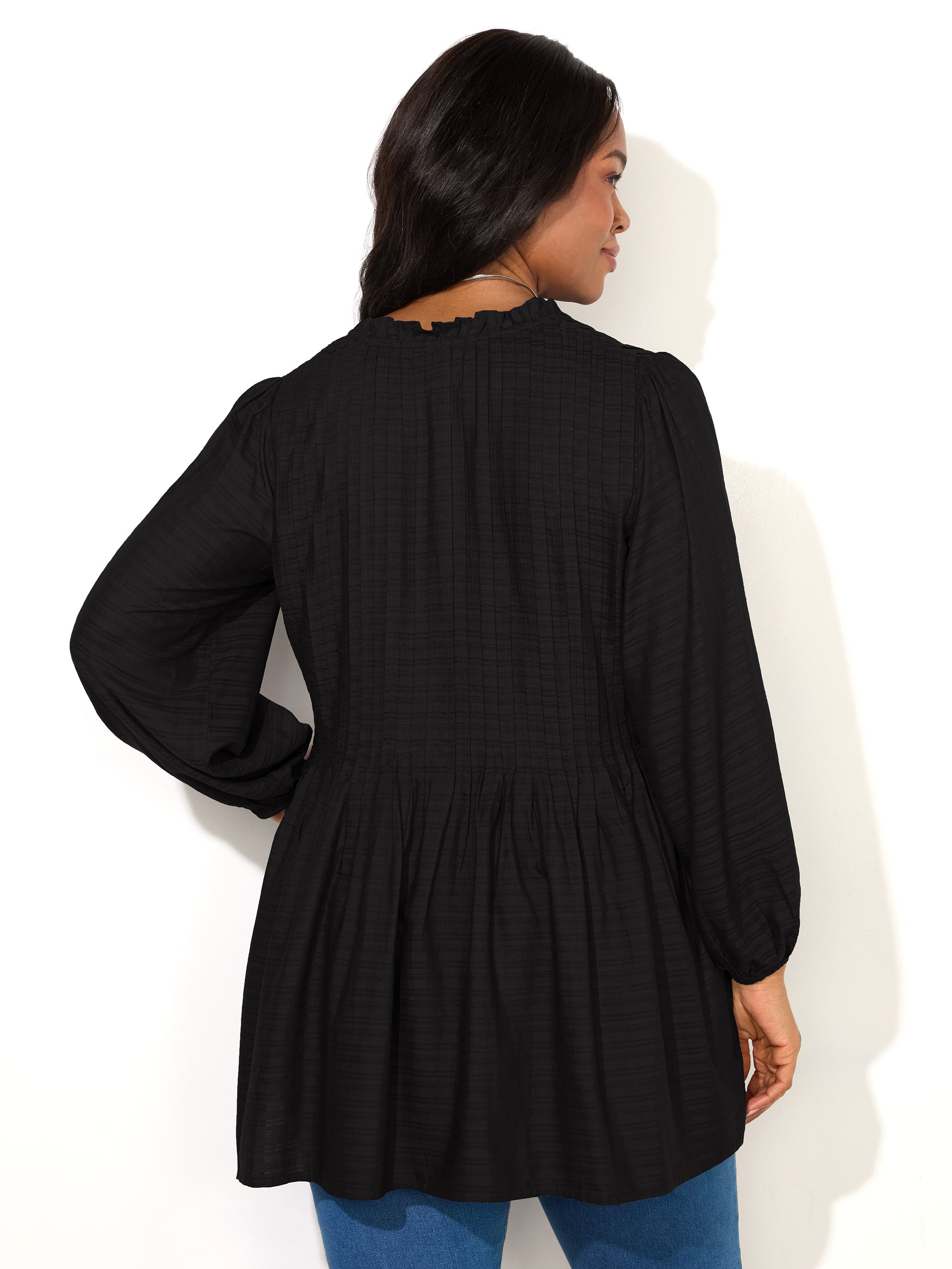 Black Pintuck Tunic