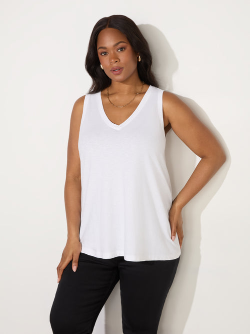 Ivory Cotton Slub Vest