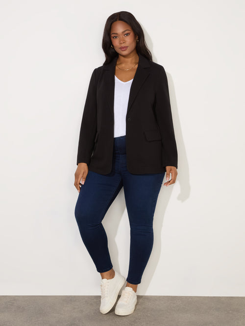 Black Ponte Relaxed Blazer