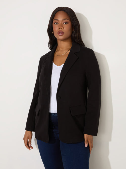 Black Ponte Relaxed Blazer