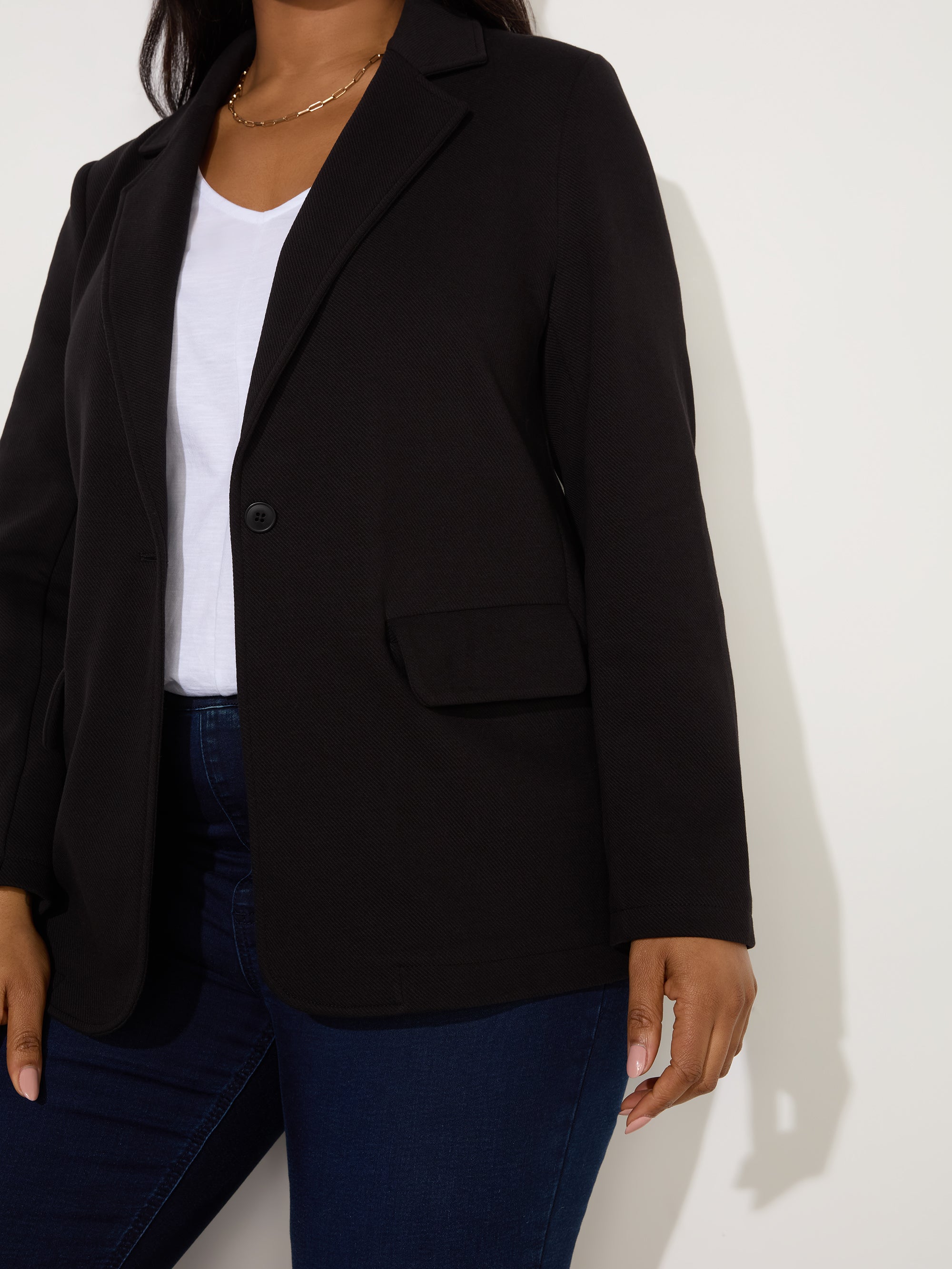 Black Ponte Relaxed Blazer