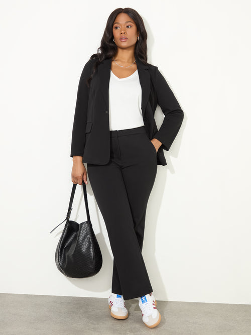 Petite Black Ponte Trouser