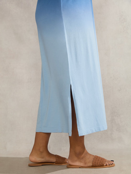 Blue Ombre T-Shirt Dress