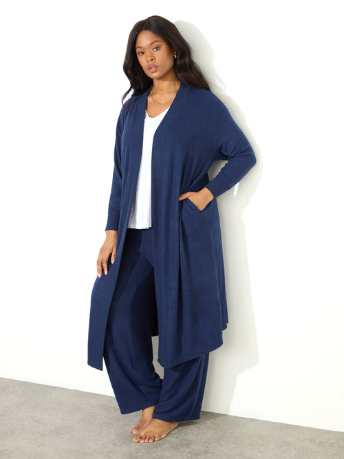 Navy Supersoft Maxi Cardigan