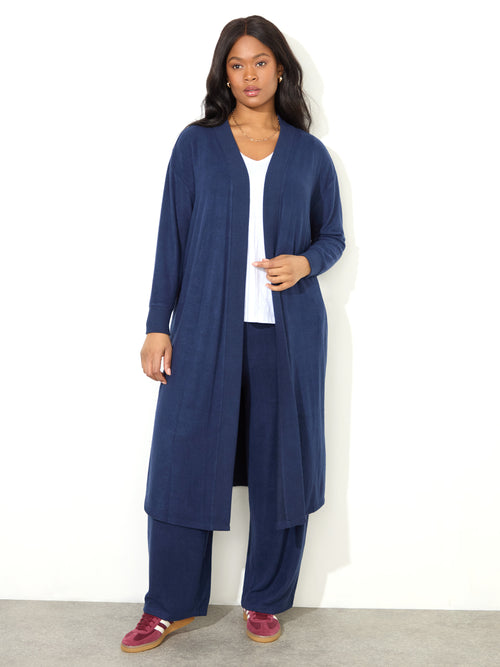 Navy Supersoft Maxi Cardigan