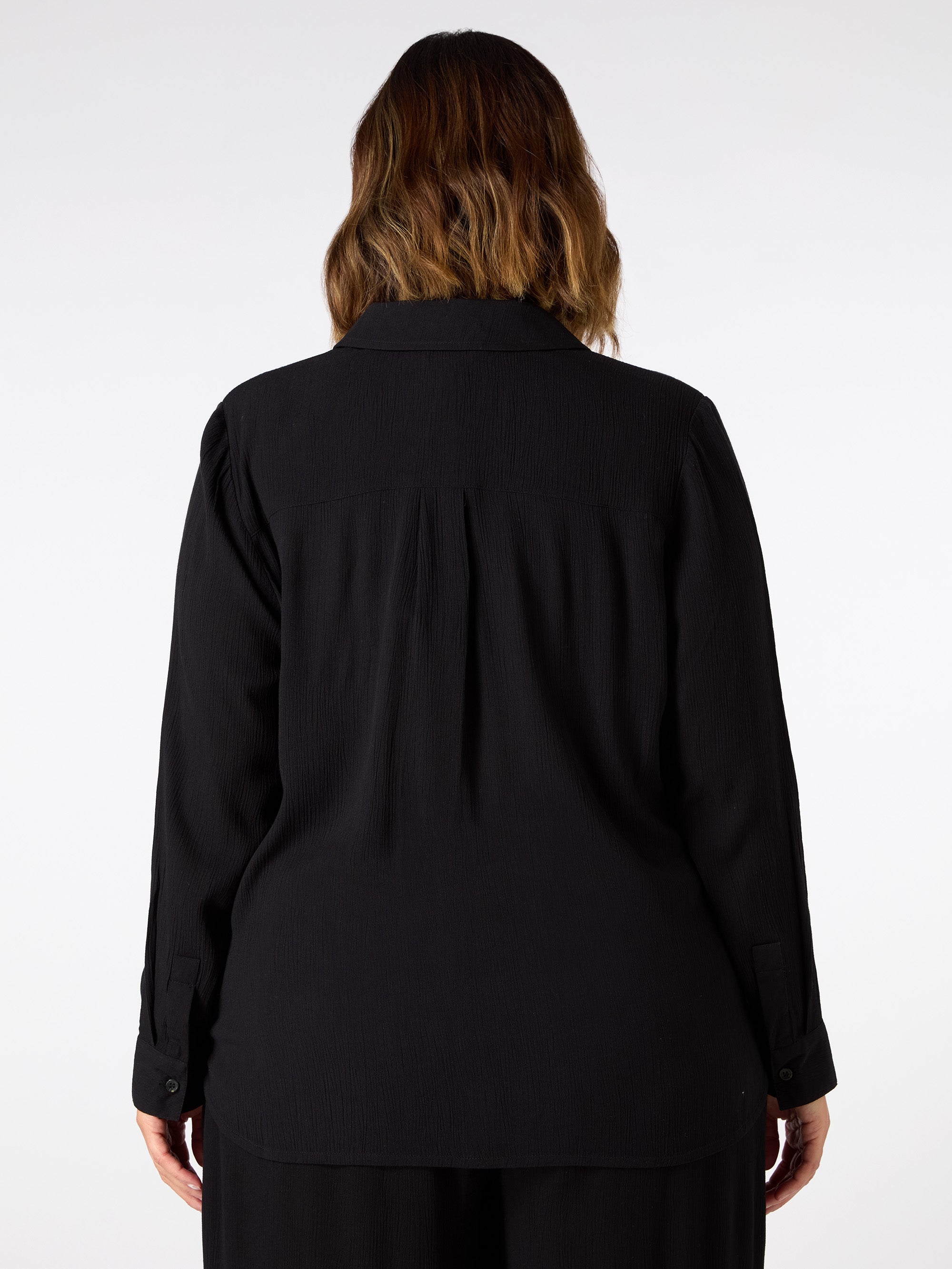 Black Crinkle Shirt