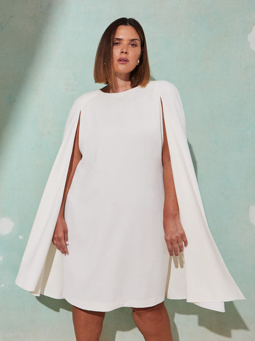 Ivory Cape Dress