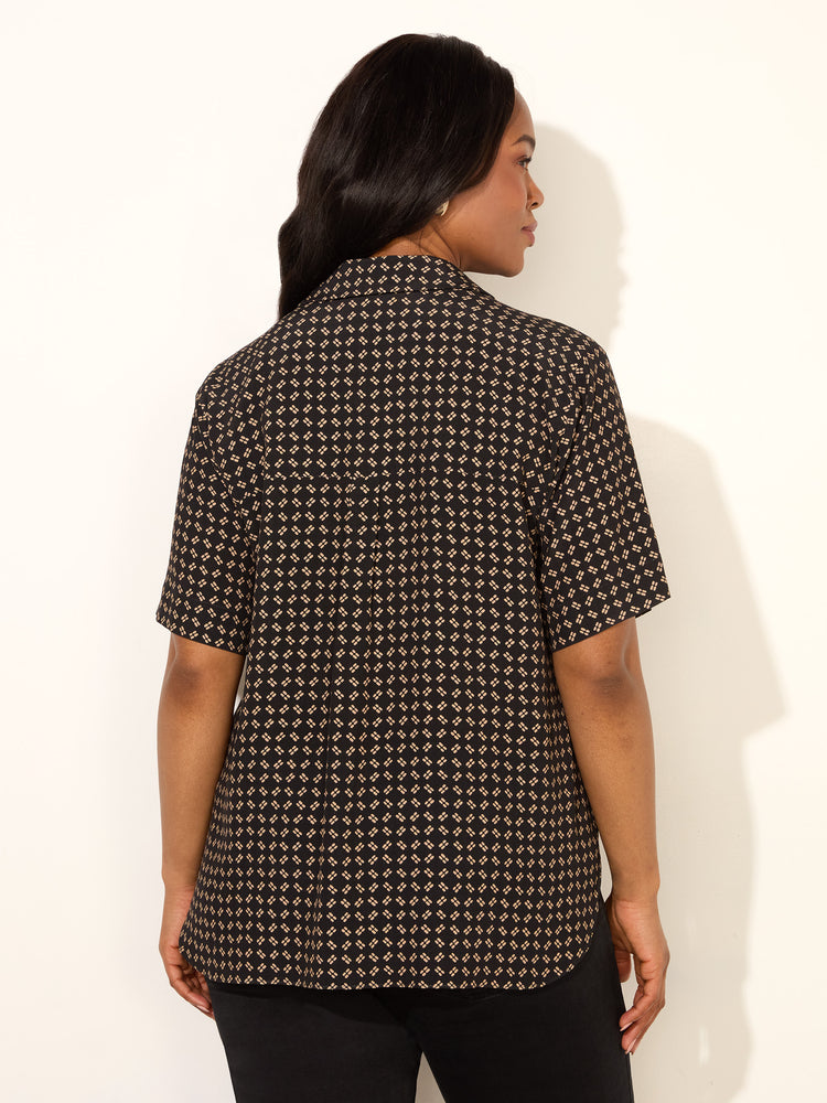 Geo Print Short Sleeve Shirt