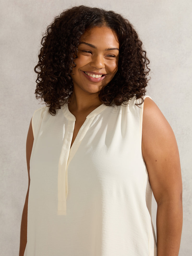 Ivory V Neck Blouse