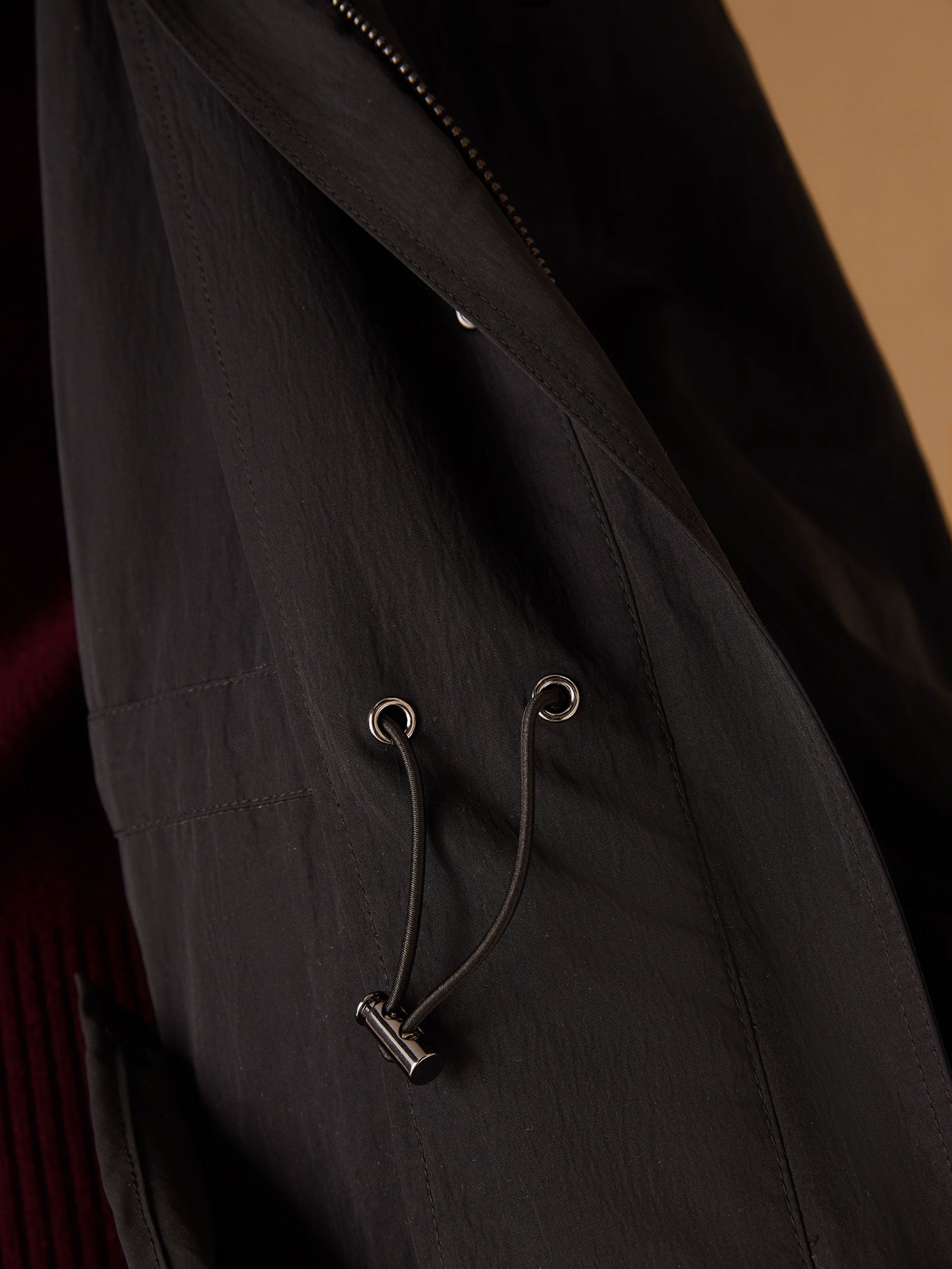 Black Longline Raincoat