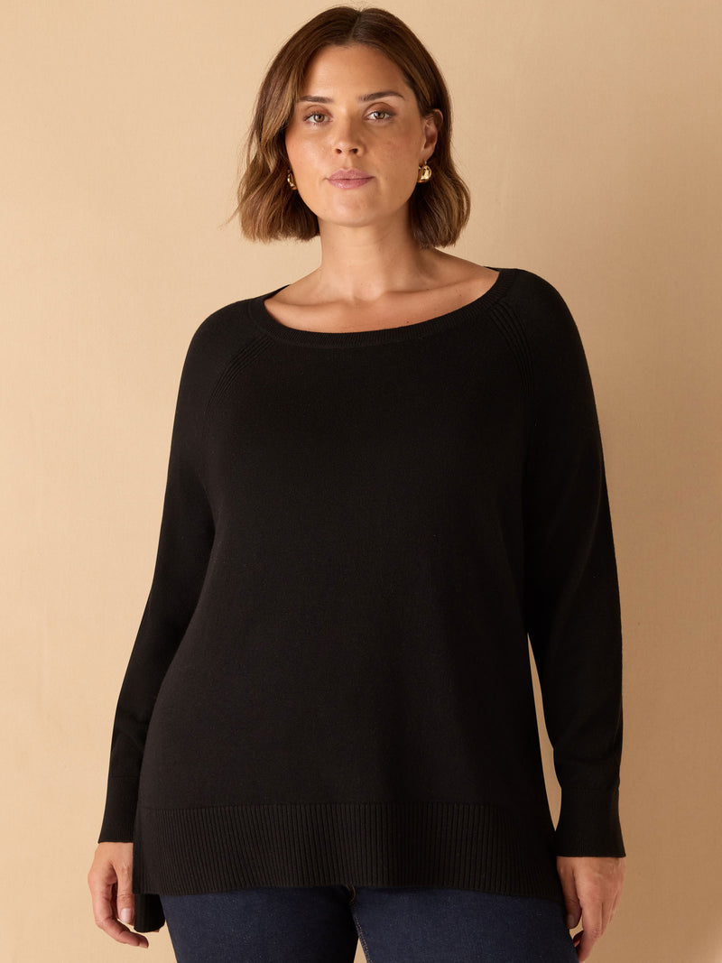 Black Round Neck Jumper