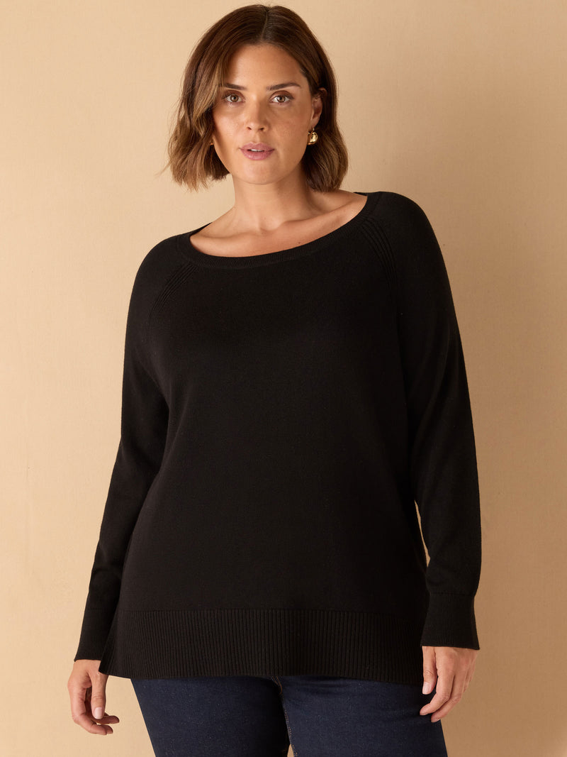 Black Round Neck Jumper