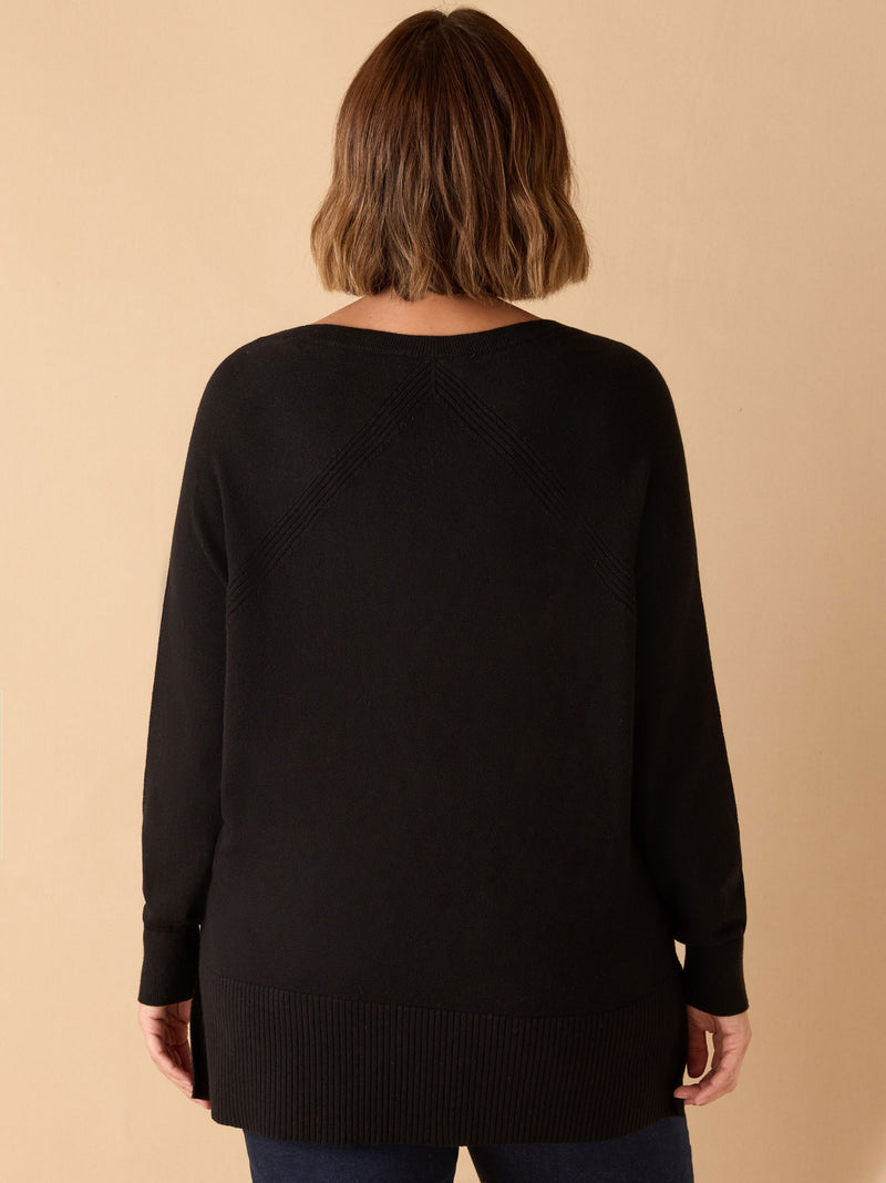 Black Round Neck Jumper
