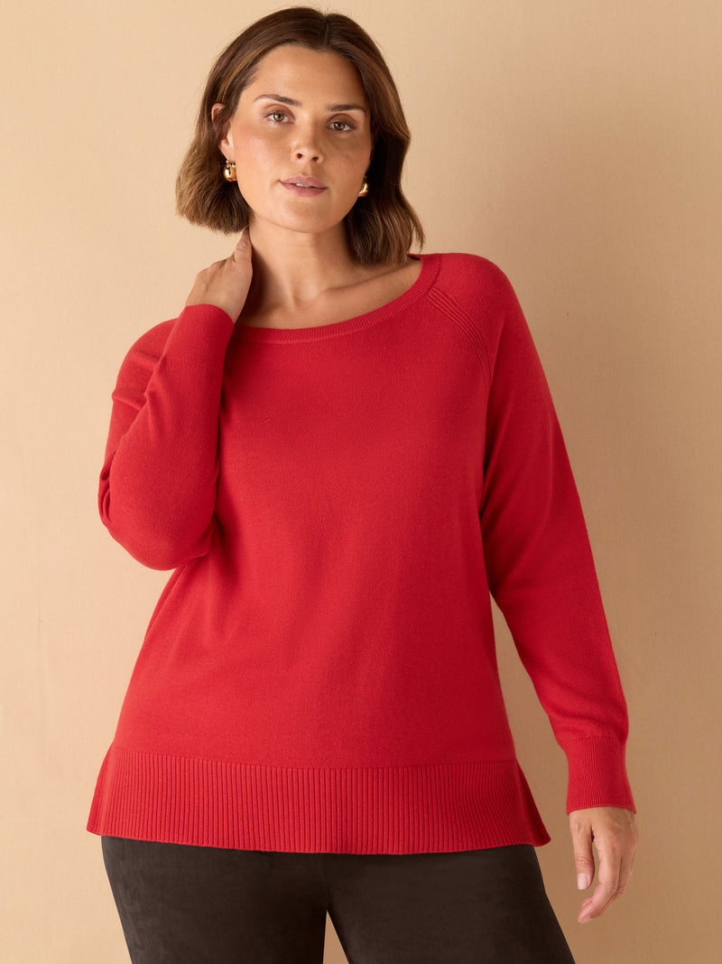 Red Round Neck Jumper
