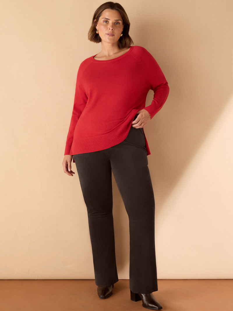 Red Round Neck Jumper