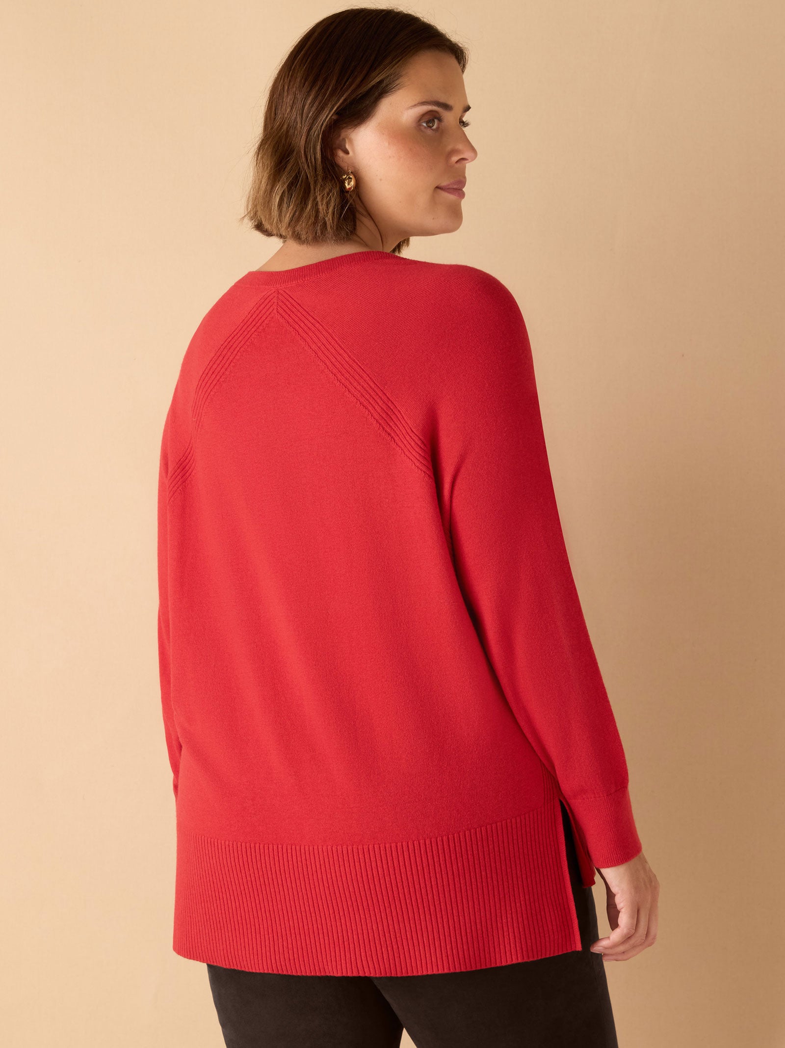 Red Round Neck Jumper