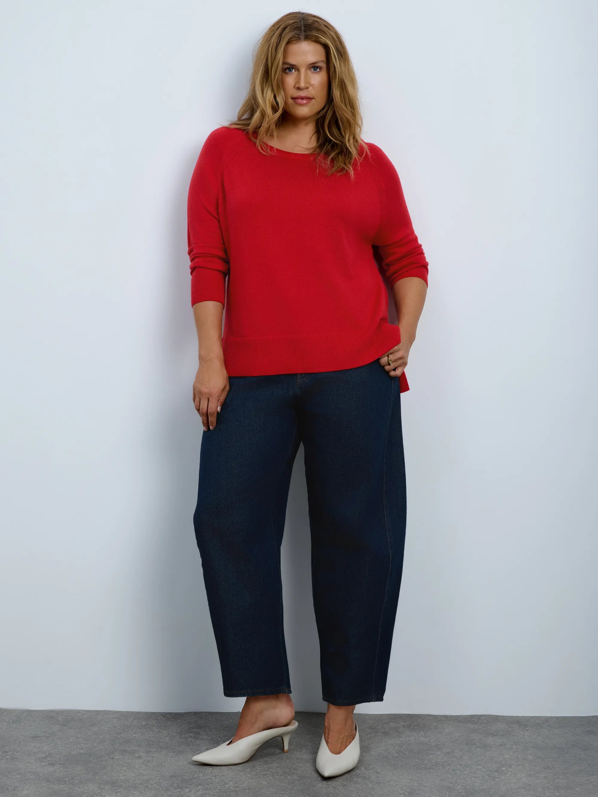 Red Cashmere Blend Jumper