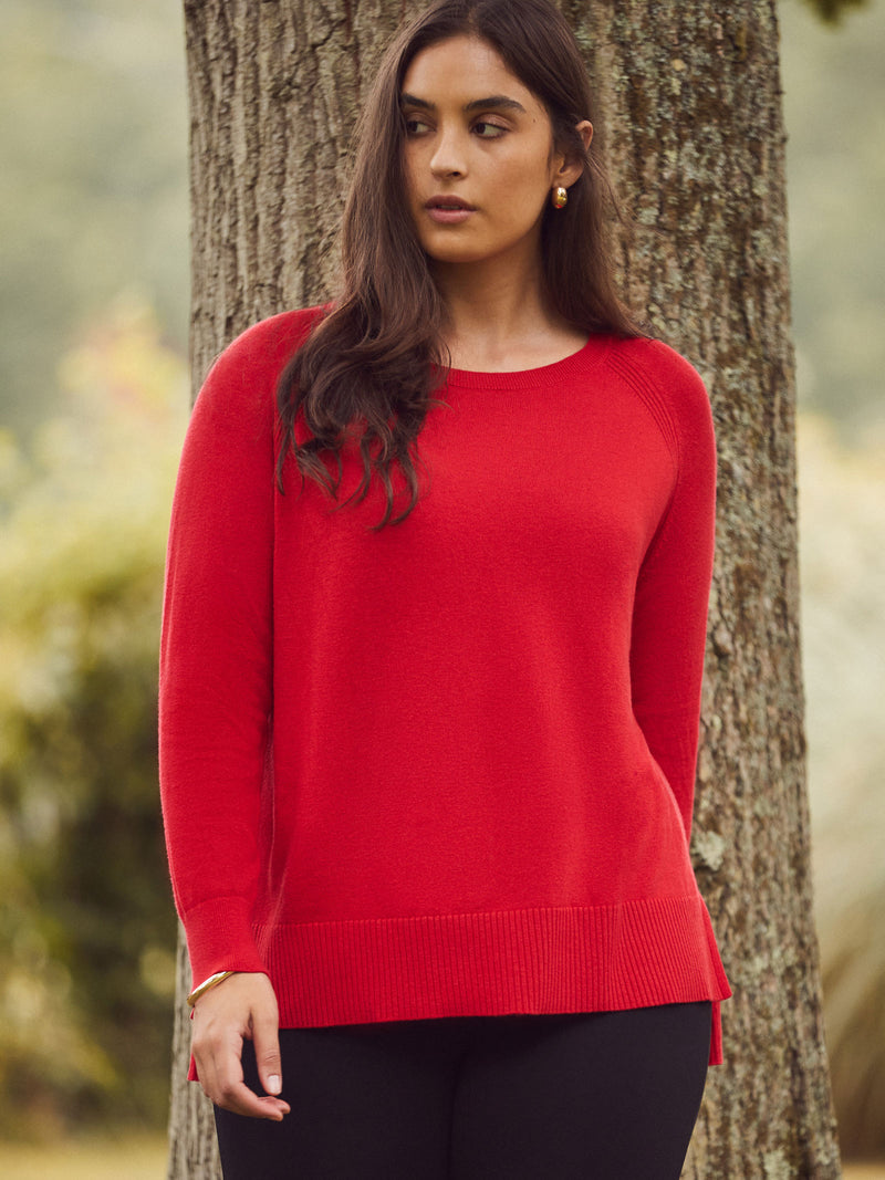 Red Round Neck Jumper