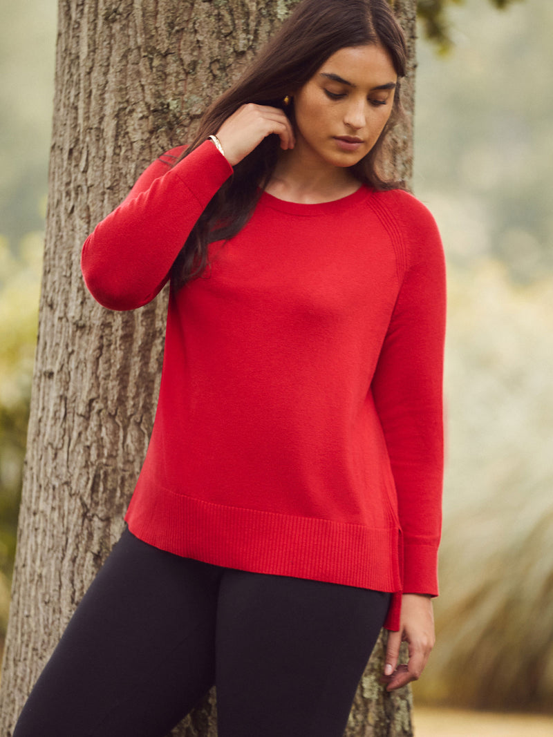 Red Round Neck Jumper