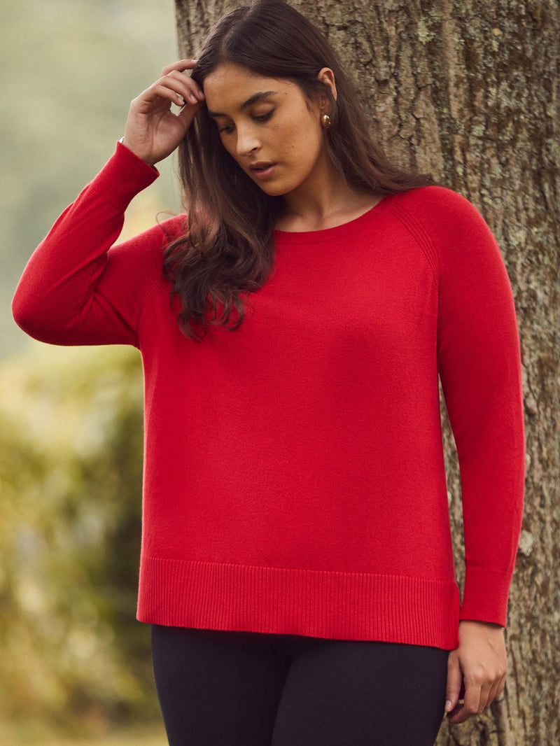 Red Round Neck Jumper