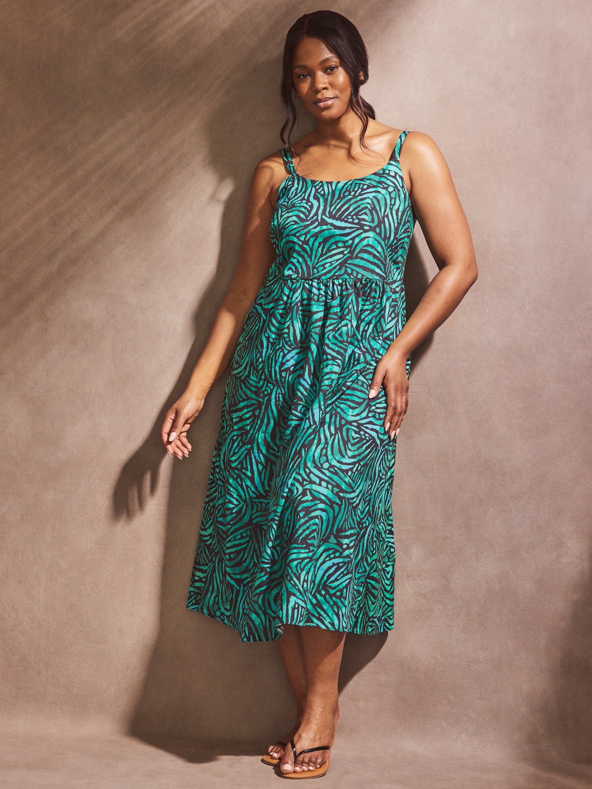 Green Abstract Sundress