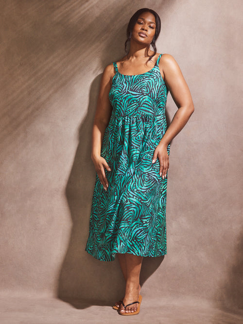 Green Abstract Sundress