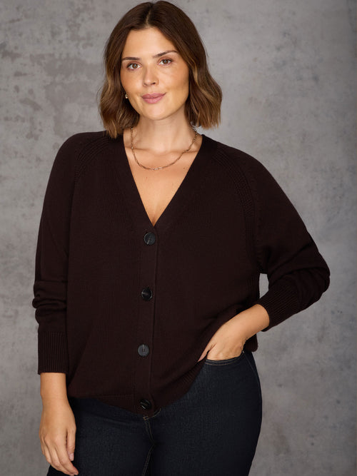 Black V-Neck Cardigan