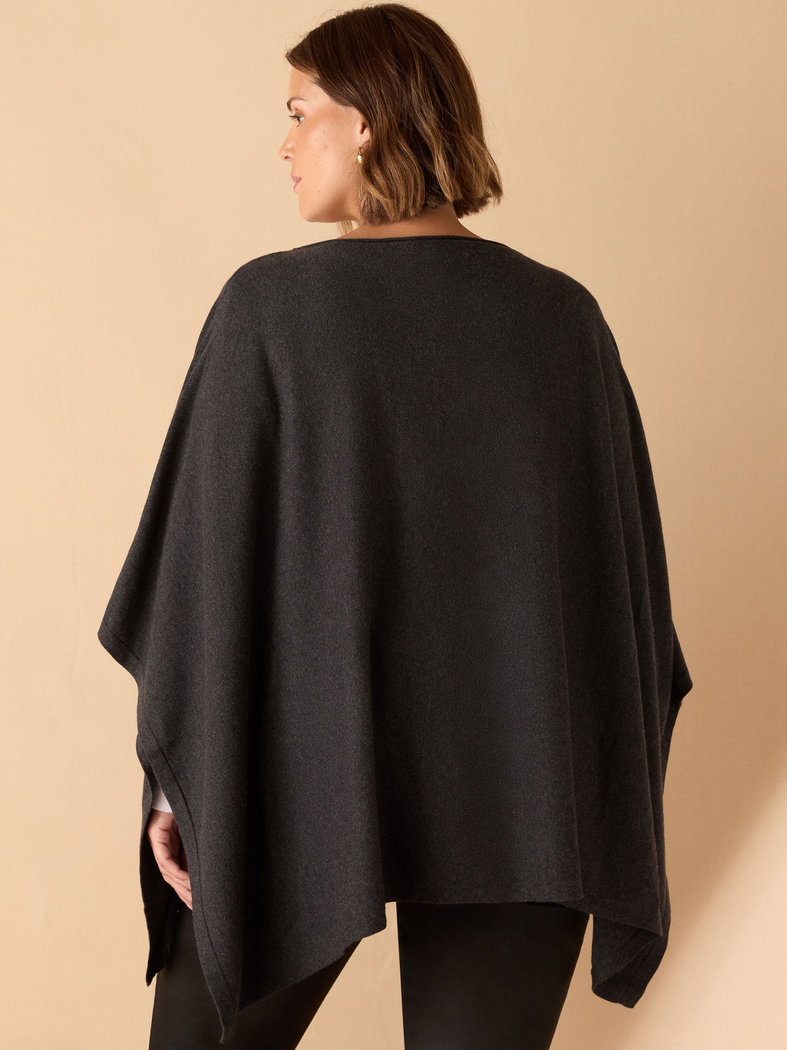 Grey  Poncho