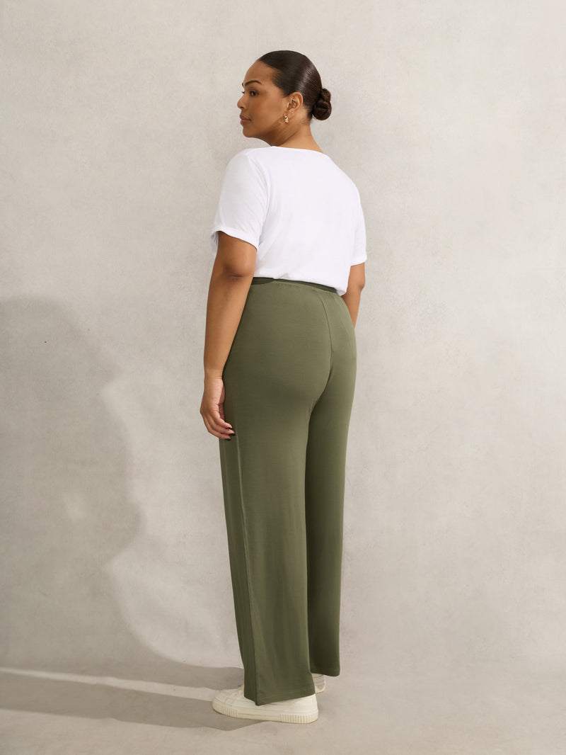 Khaki Lightweight Supersoft Straight Leg Pant