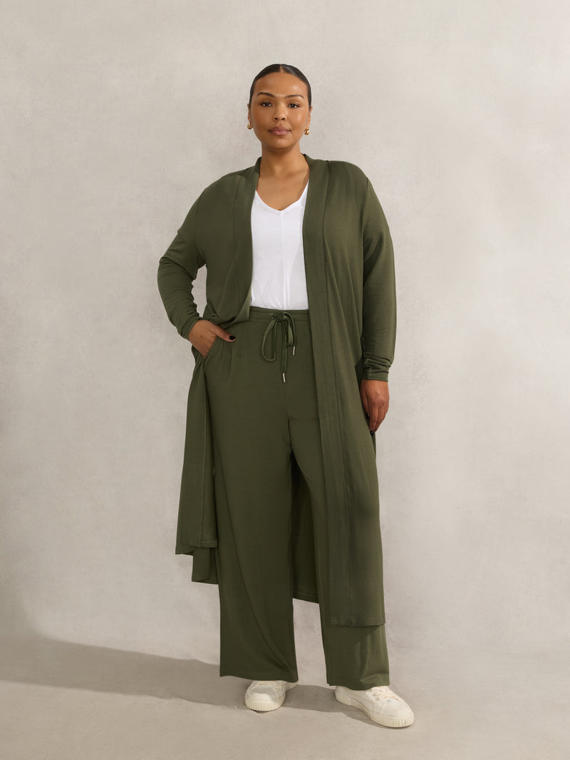 Khaki Lightweight Supersoft Straight Leg Pant