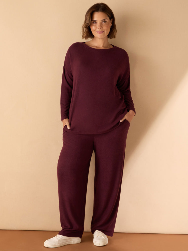 Burgundy Supersoft Trouser