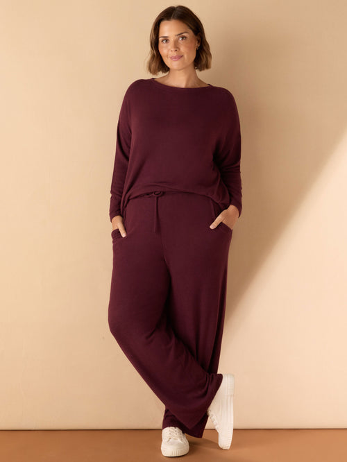 Burgundy Supersoft Trouser