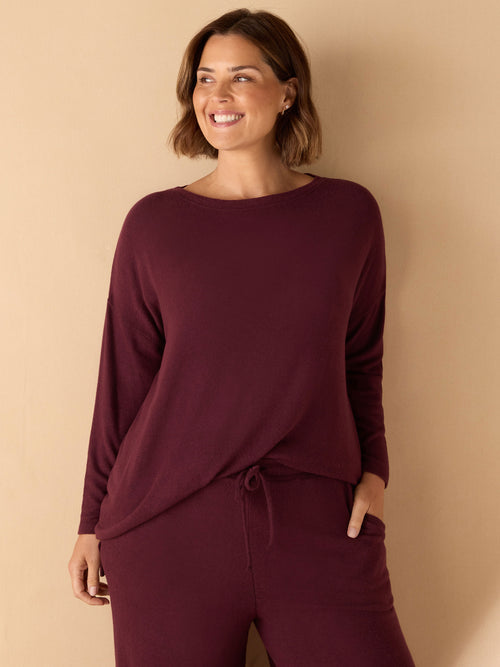 Burgundy Supersoft Trouser