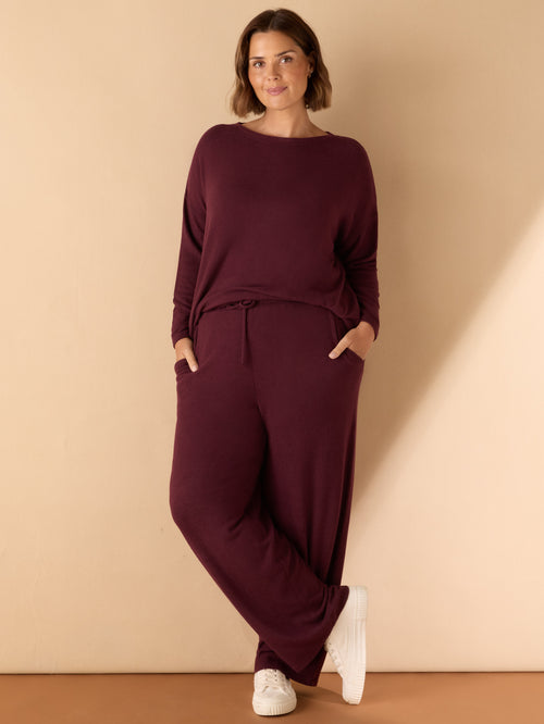 Burgundy Supersoft Round Neck Jumper