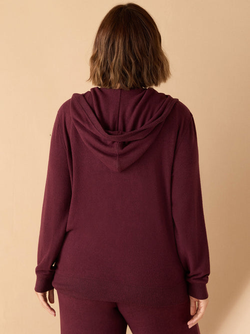 Burgundy Supersoft Zip Hoodie