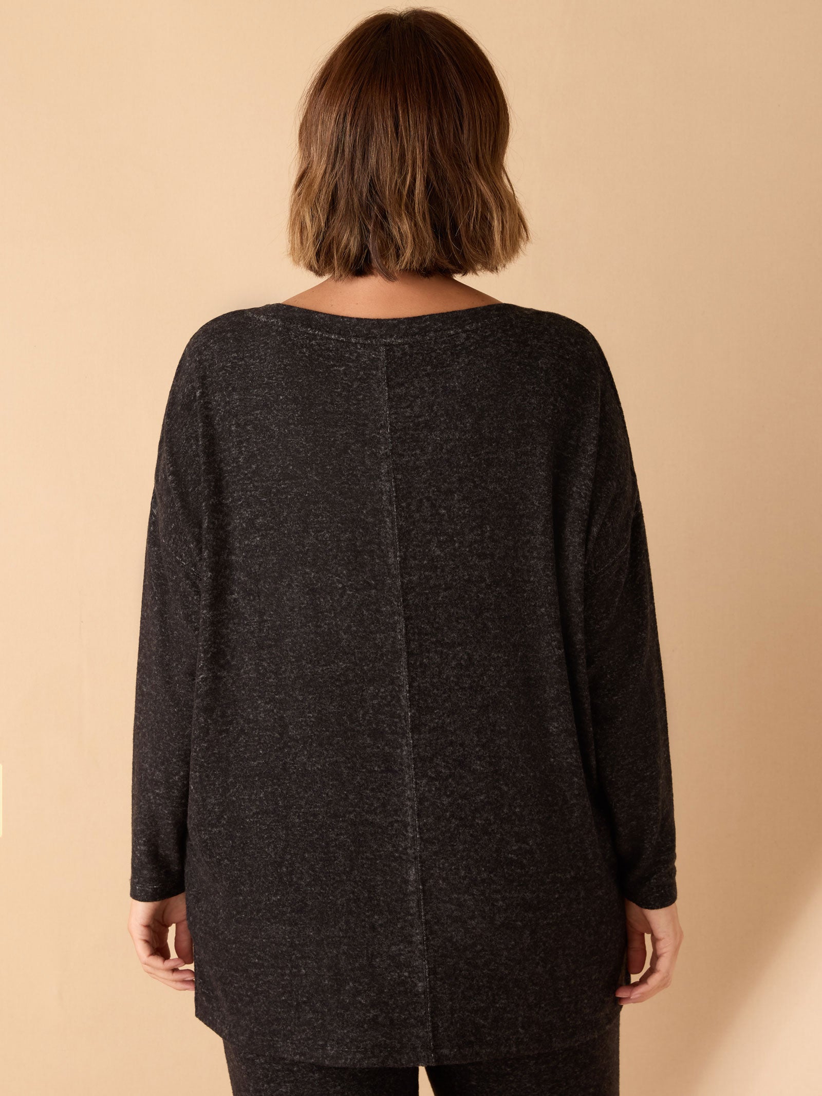 Grey Supersoft Round Neck Jumper
