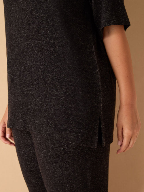 Grey V Neck Supersoft T-Shirt