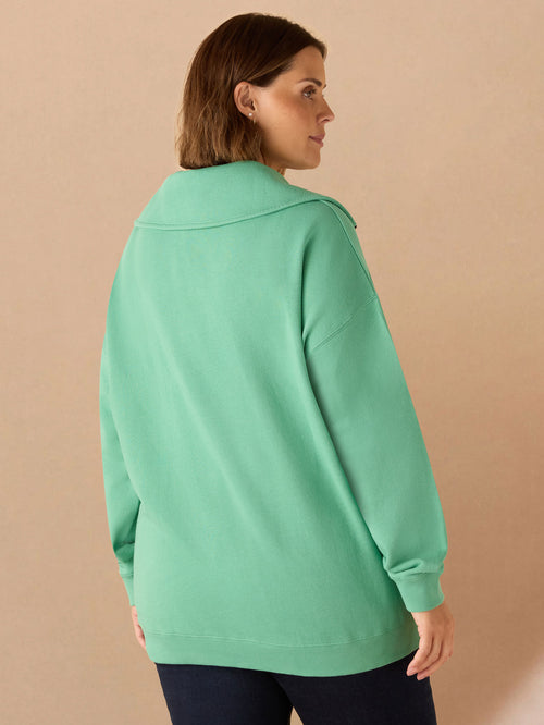 Green Half Zip Sweatshirt