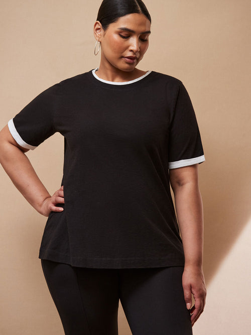 Black Contrast T-Shirt