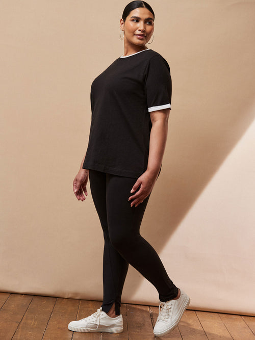 Black Contrast T-Shirt