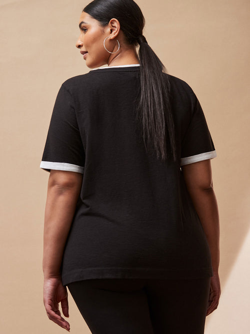 Black Contrast T-Shirt
