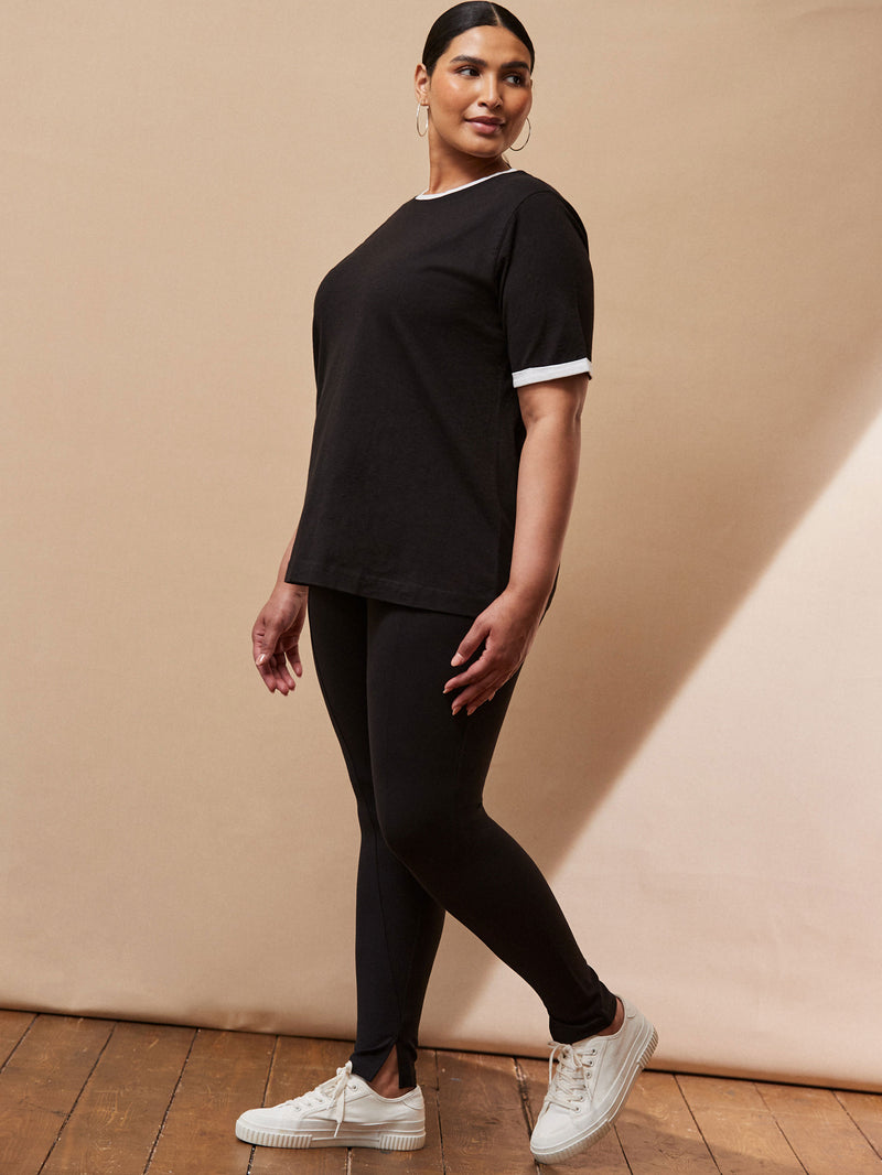 Petite Black Seamed Legging