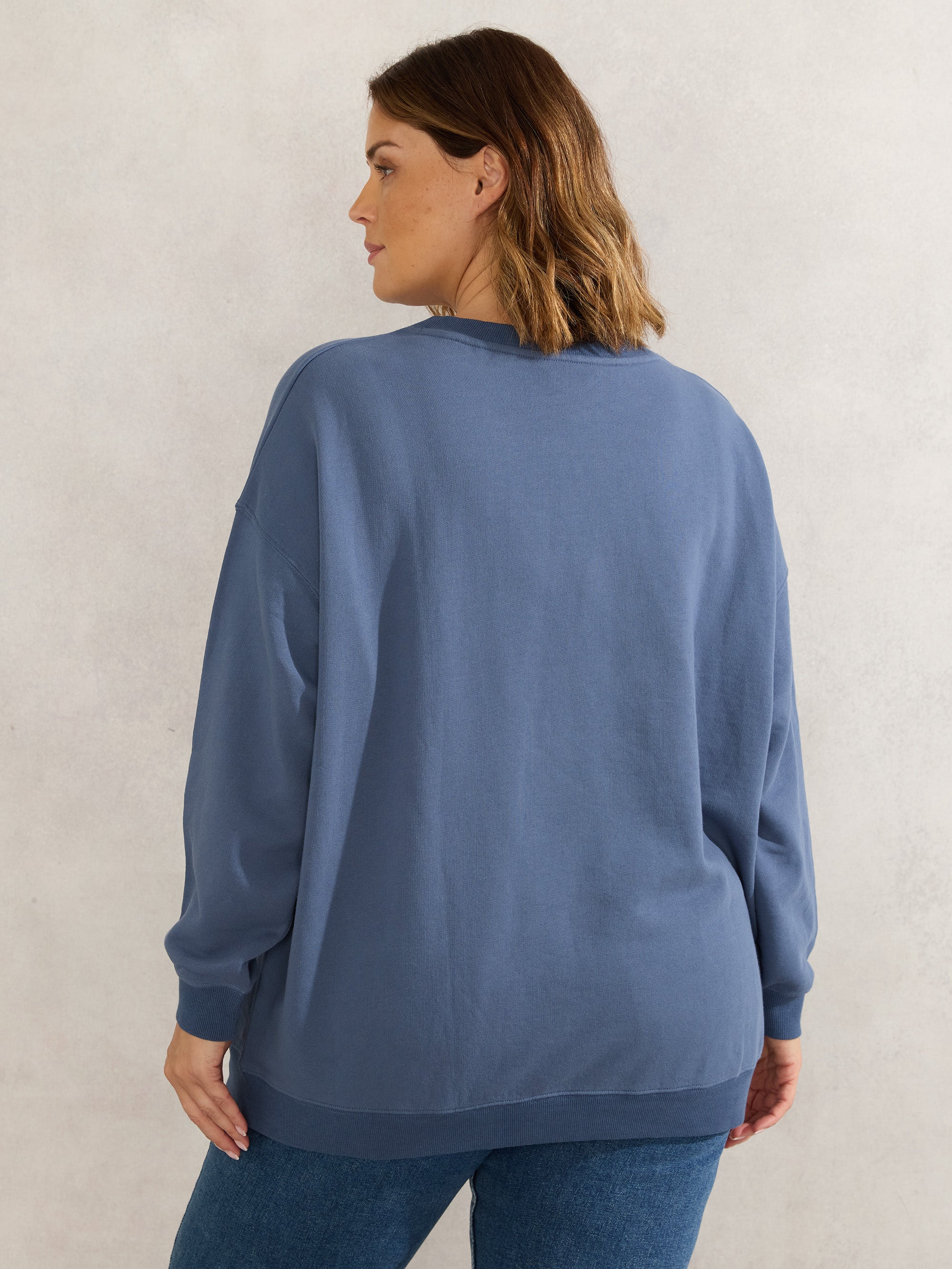 Dusty Blue Oversized Live Sweatshirt