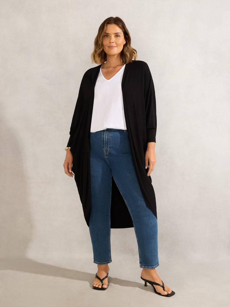 Black Longline Cardigan