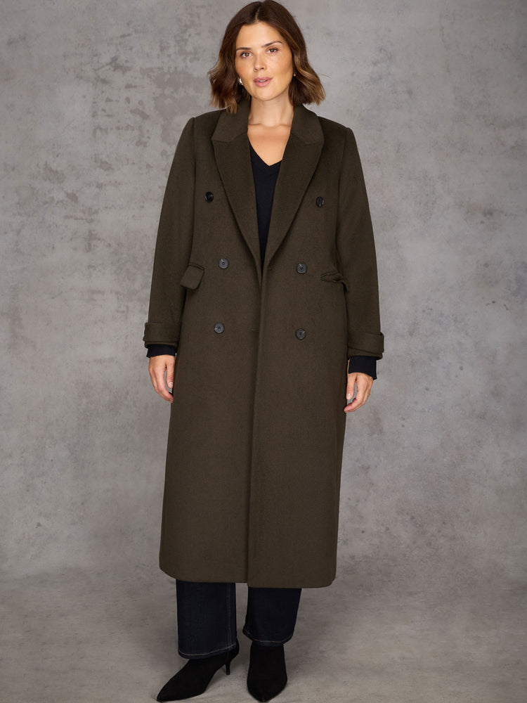 Olive Double Breasted Coat