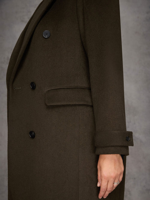Olive Double Breasted Coat