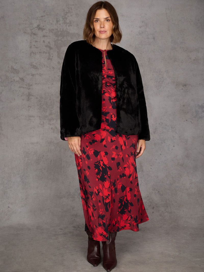 Black Faux Fur Jacket