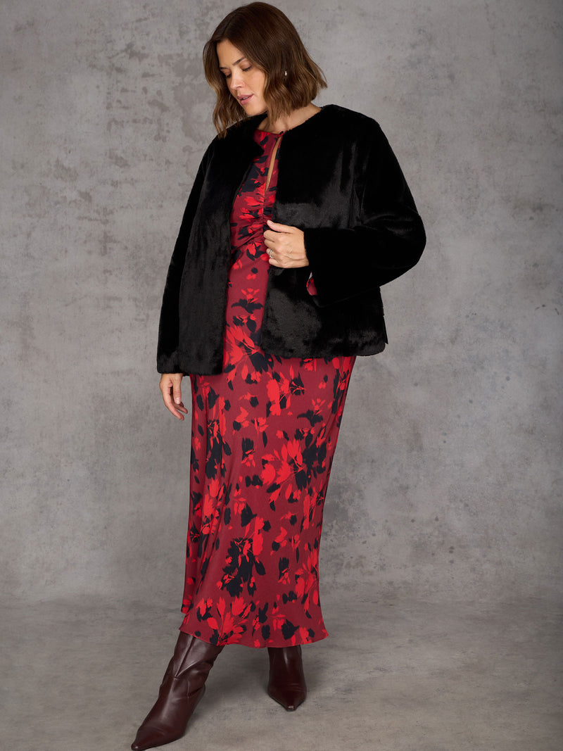 Black Faux Fur Jacket